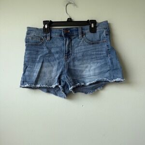J. Crew Womens Denim Shorts Size 26 Frayed Hem Casual Blue‎